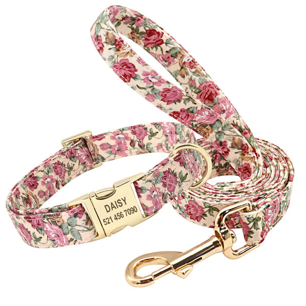 Personalized Floral Collar