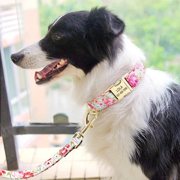 Personalized Floral Collar