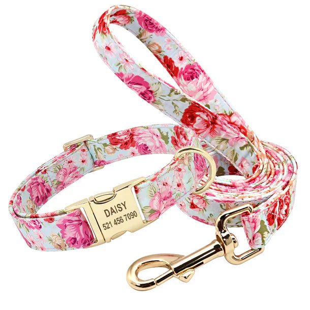 Personalized Floral Collar