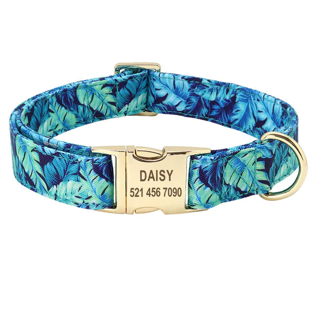 Personalized Floral Collar