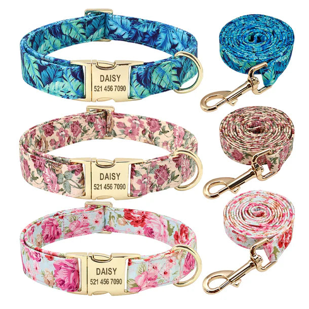 Personalized Floral Collar