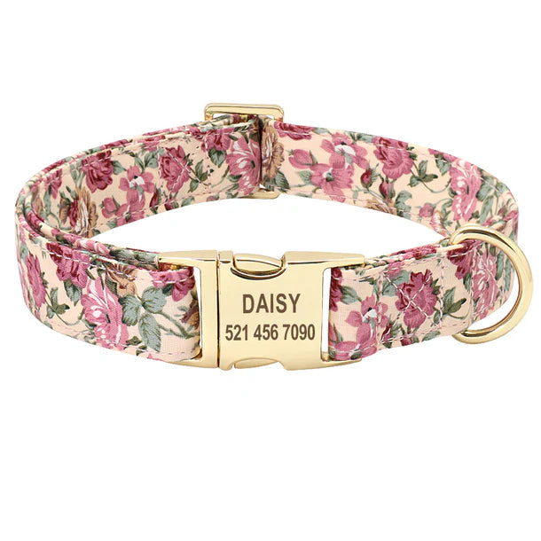 Personalized Floral Collar