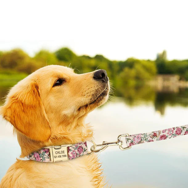 Personalized Floral Collar